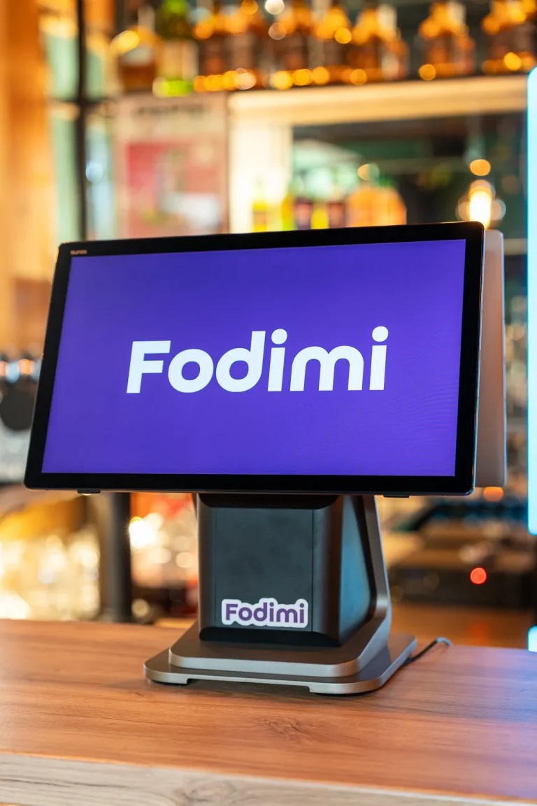 POS Sunmi T3 z logo Fodimi na ladzie
