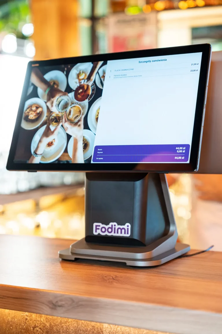 Sunmi T3 z Fodimi POS – szczegóły zamówienia na ekranie